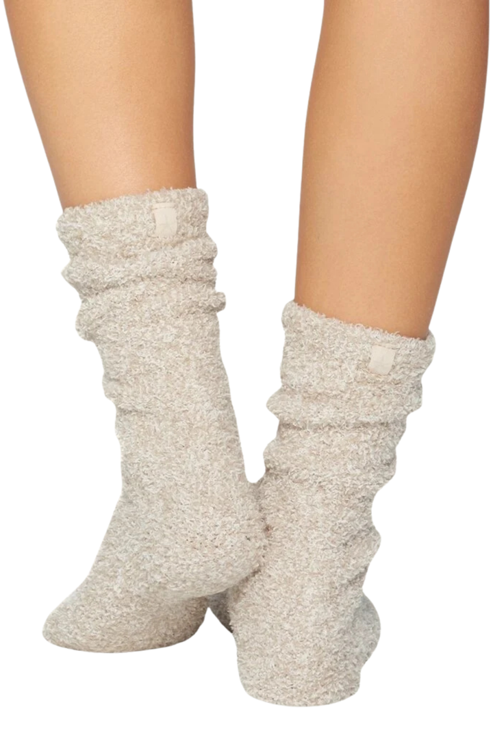 CozyChic Heathered Socks - Stone White