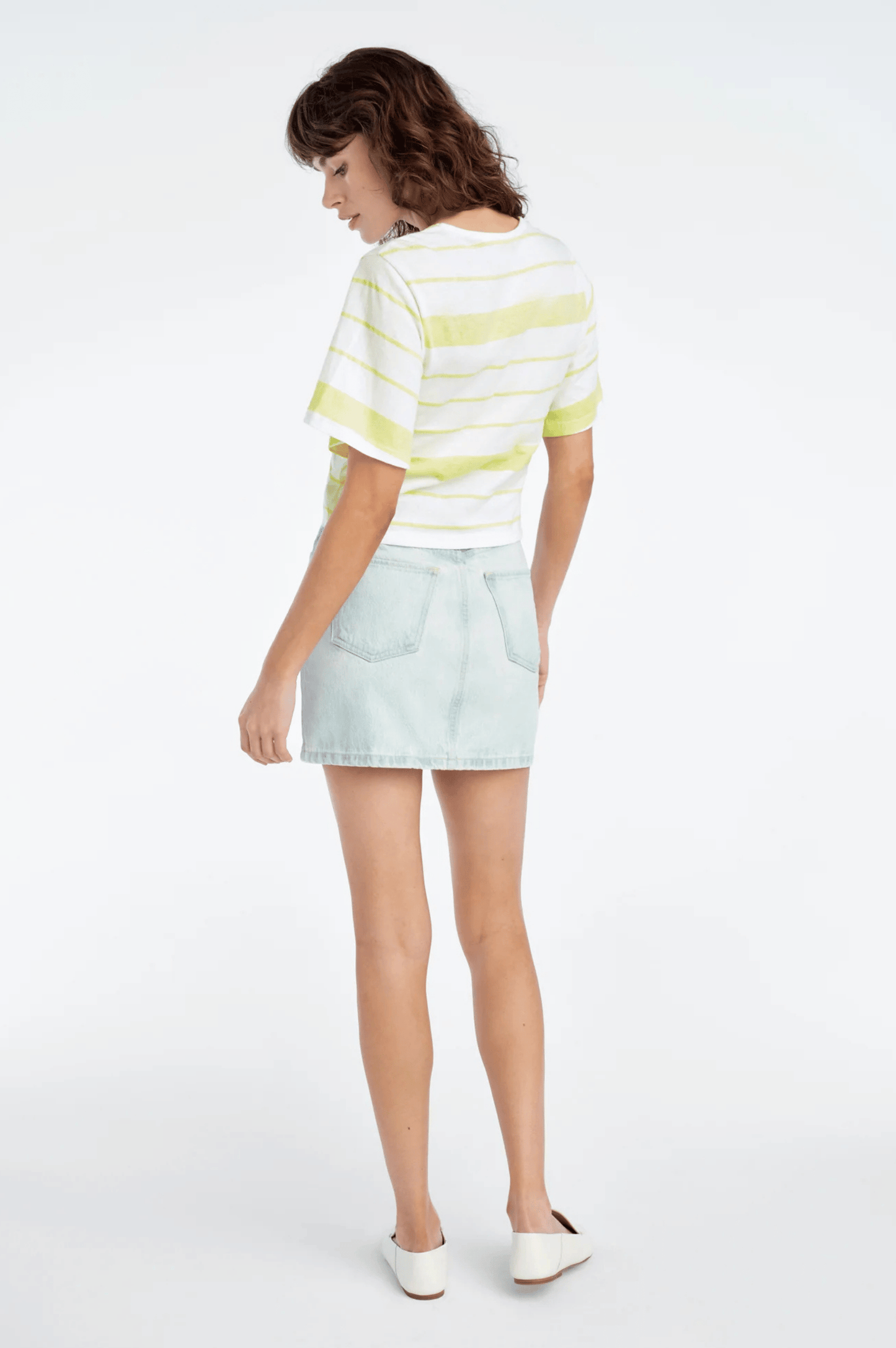 The Joanne Top - Green Tea Stripe