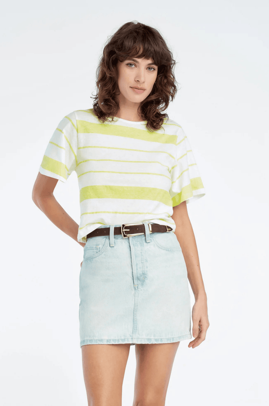 The Joanne Top - Green Tea Stripe