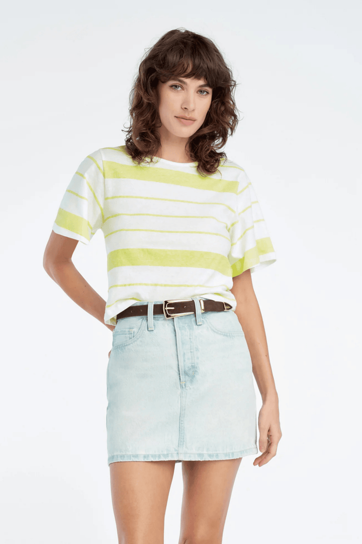 The Joanne Top - Green Tea Stripe