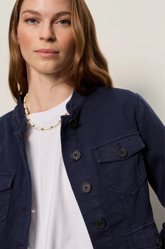 Ames Military Jacket - Navy Blazer