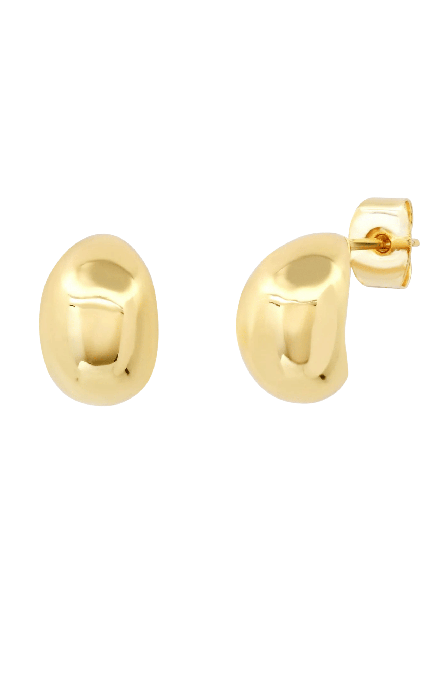 Gold Teardrop Curved Huggies