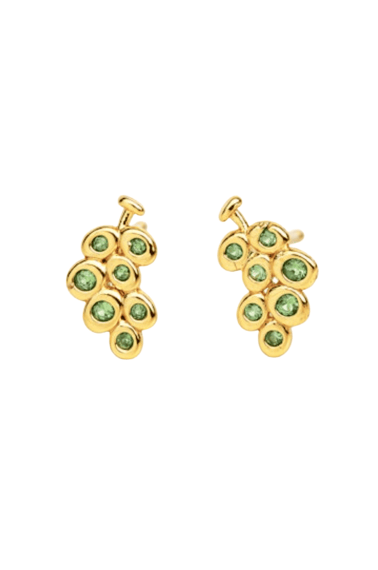 Green CZ Grape Studs