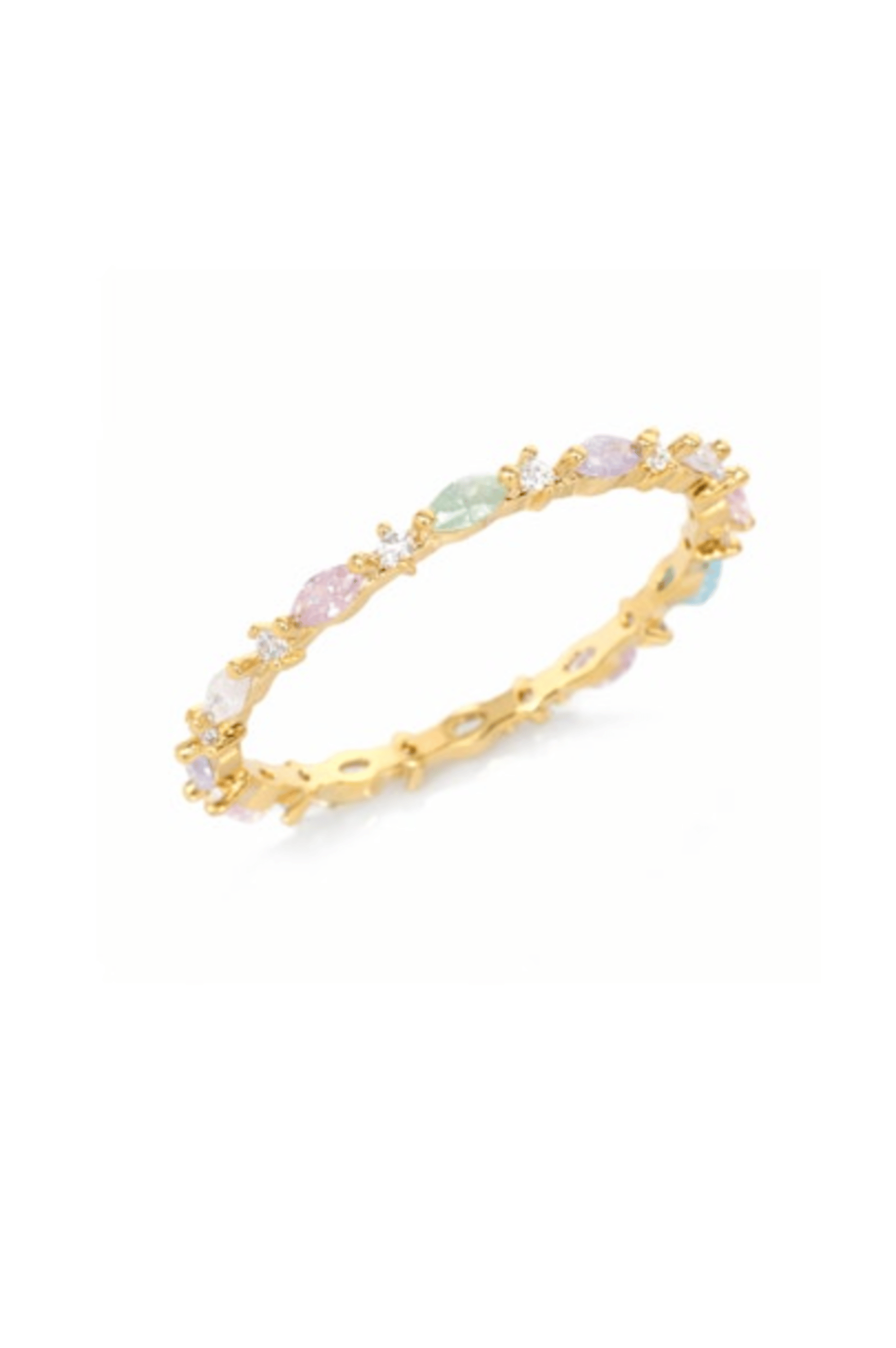 Multi Pastel and Oval CZ Ring