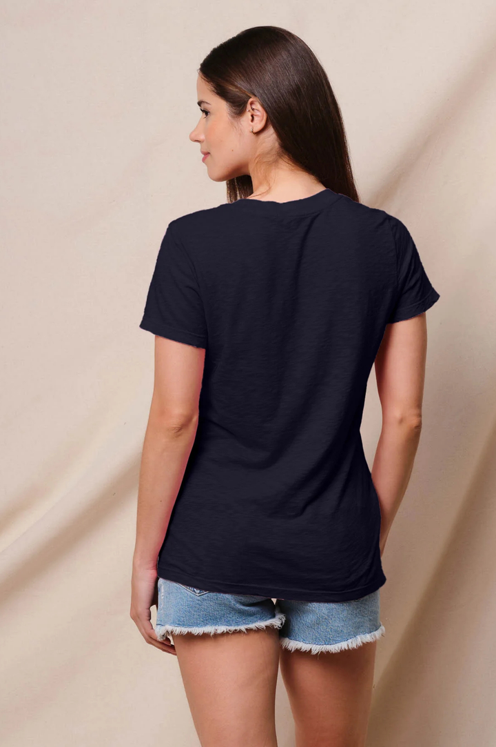 Deep V-Neck Tee - Deep Navy