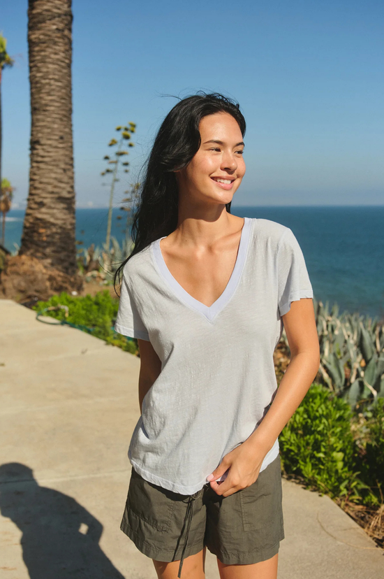 Deep V-Neck - Optic White