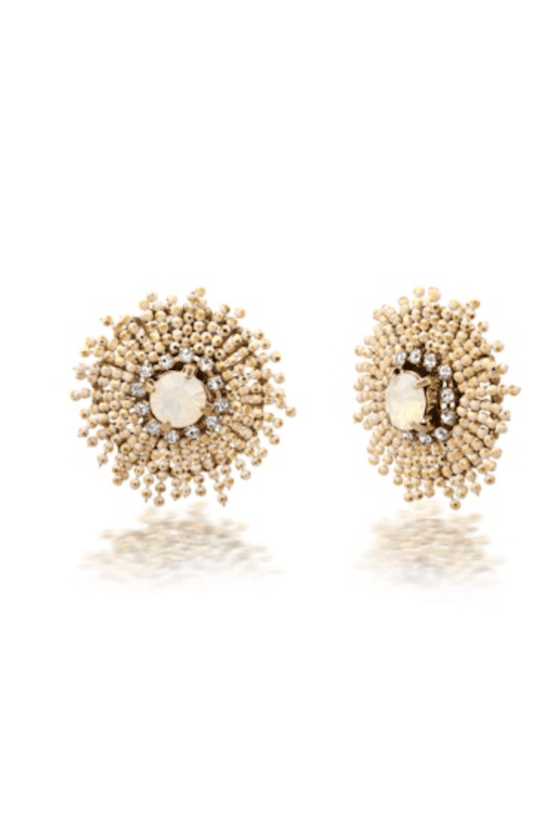 Silver Chain Starburst Earrings