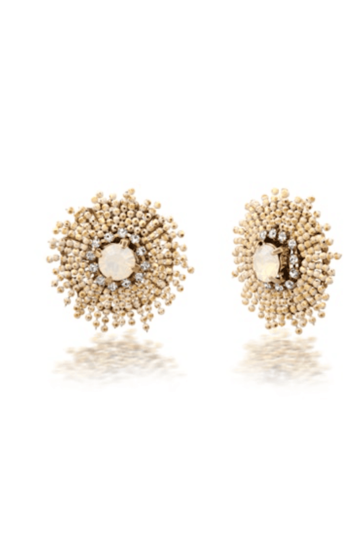 Silver Chain Starburst Earrings