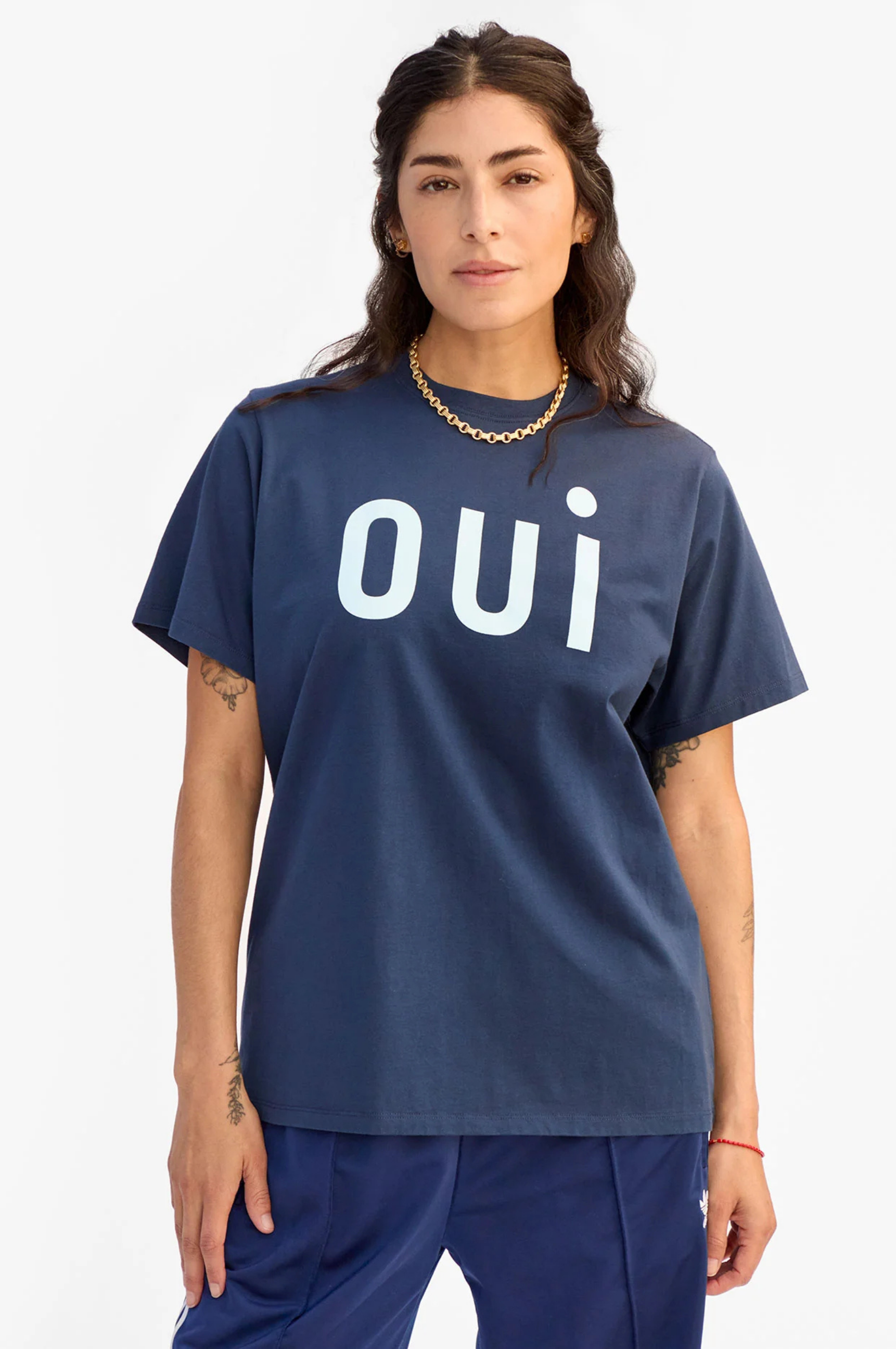 Original Tee - Oui - Navy/Sky Blue