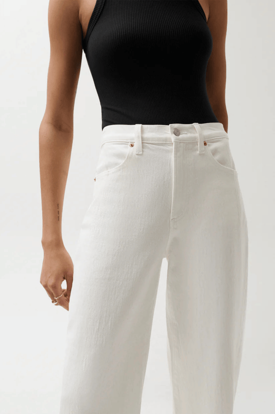 Kyra High Rise Bowed Ankle - Antique White