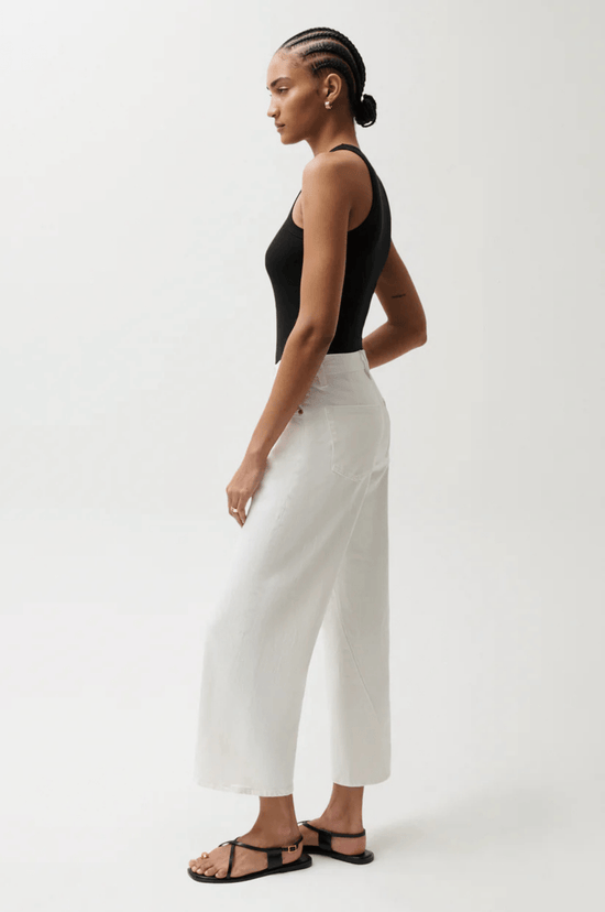 Kyra High Rise Bowed Ankle - Antique White