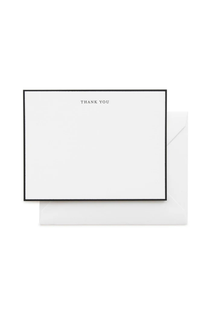 Thank You Notecard Set - Black