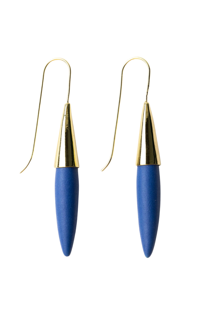 Elizabeth Ceramic Spike Earring - Blue
