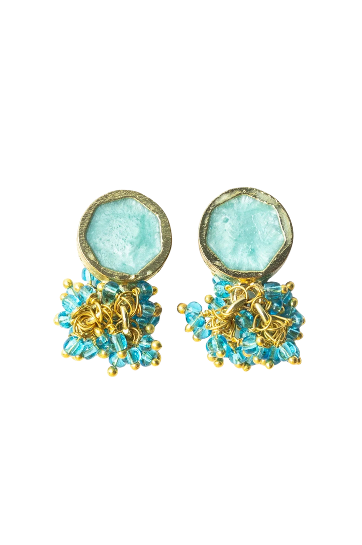 Kimberly Enamel Earrings - Turquoise