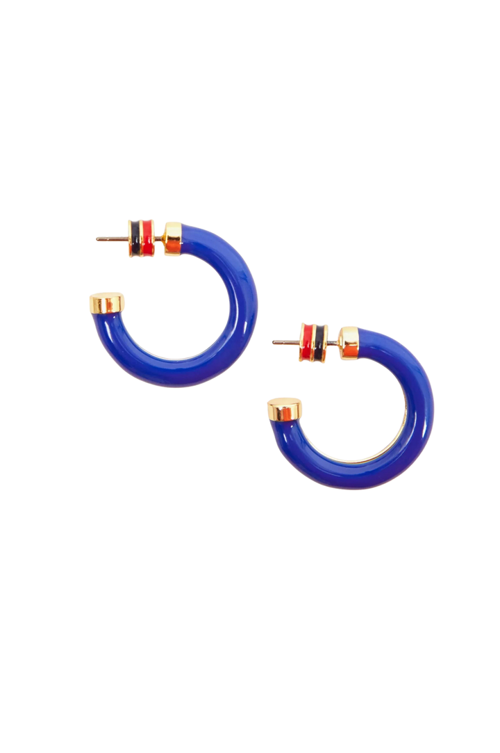 Le Tube Hoop Earrings - Cobalt