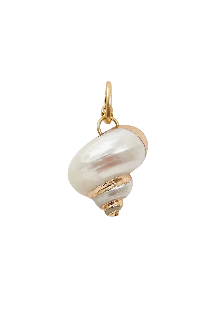 Shell Charm- Vintage Gold/Cream