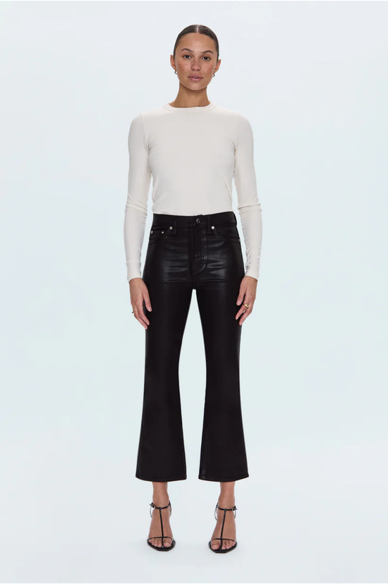 Lennon High Rise Crop Boot - Coated Mocha