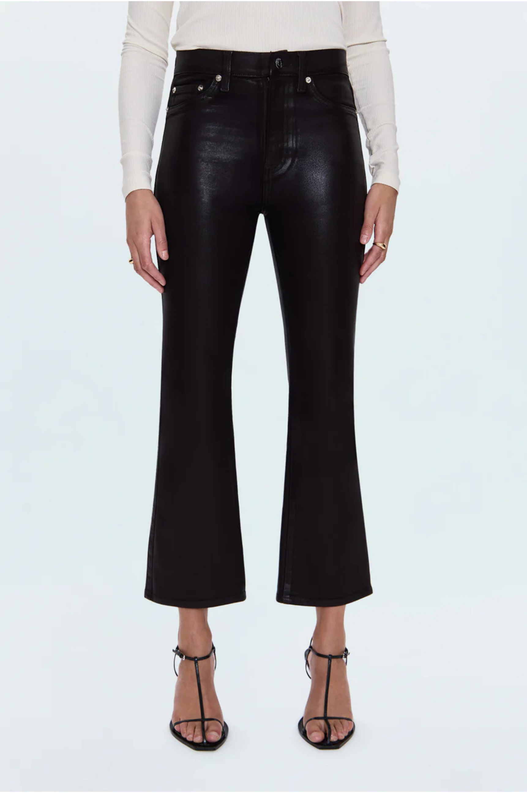 Lennon High Rise Crop Boot - Coated Mocha