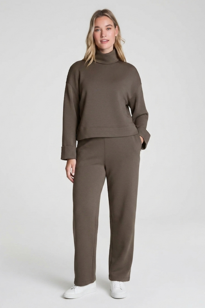 Air Essentials Cropped Turtleneck - Mineral