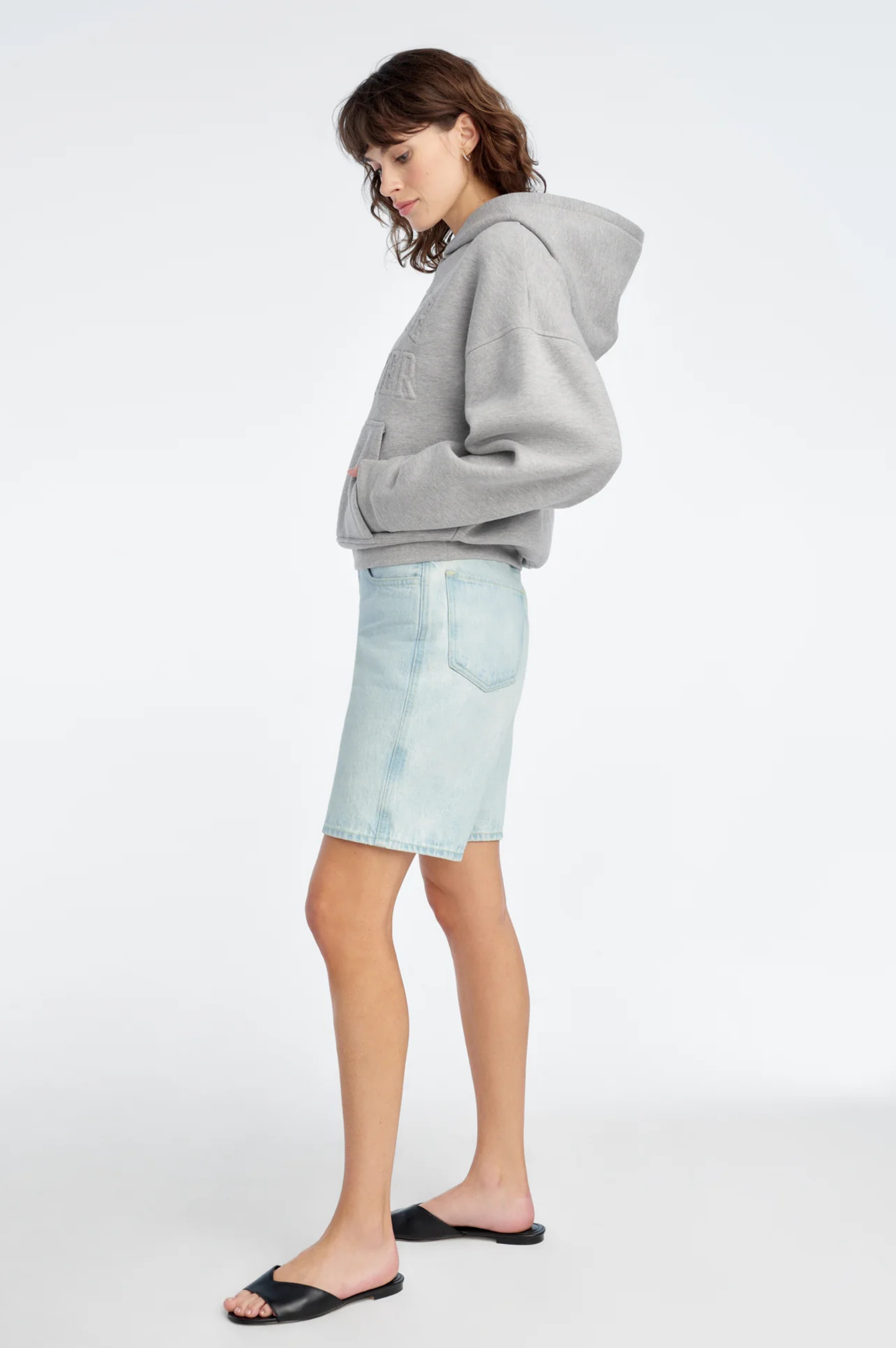 The Collegiate Embossed Hoodie - Heather Grey