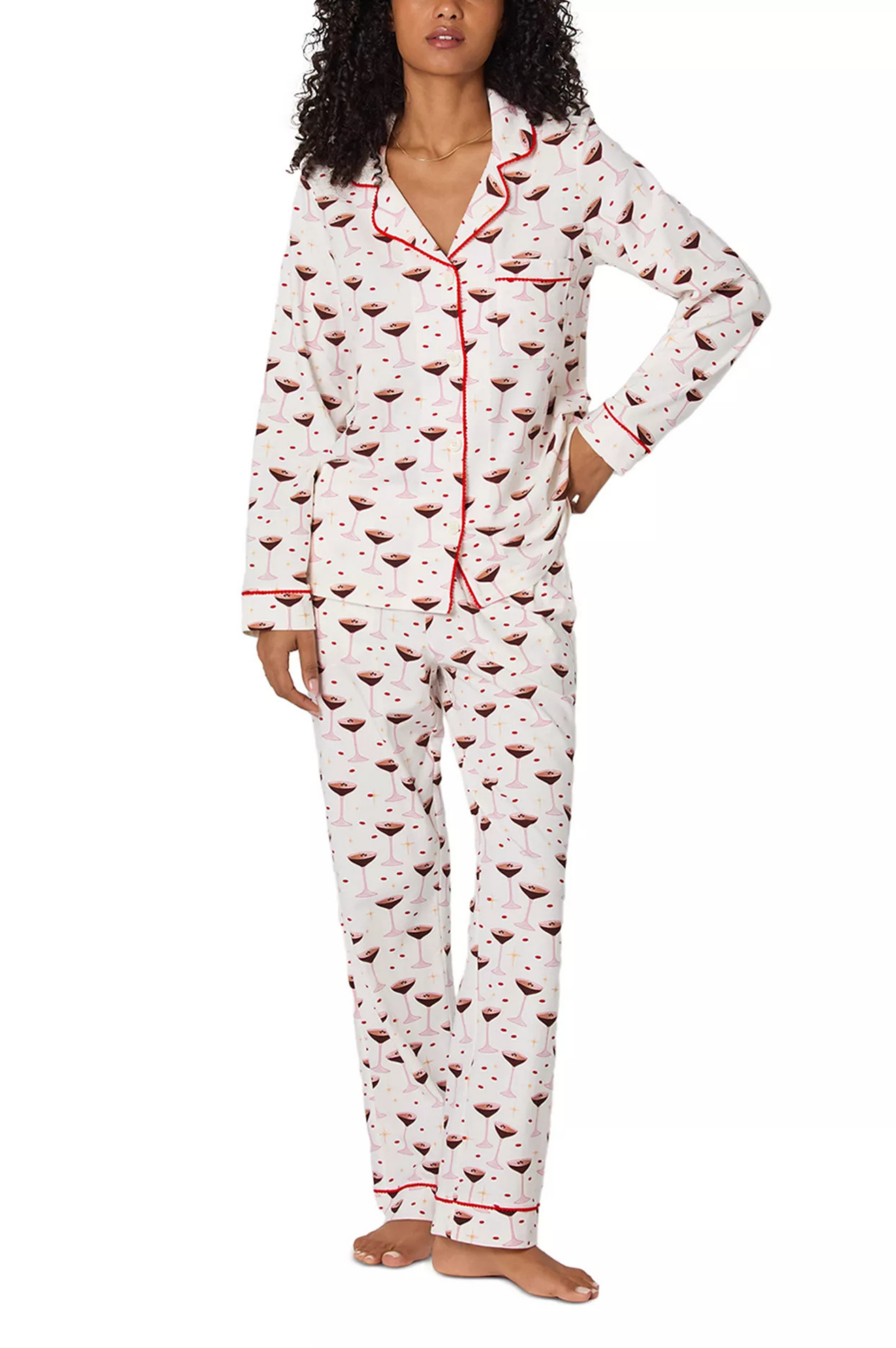 Espresso Kisses Long Sleeve PJ Set