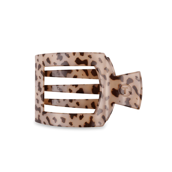 Medium Flat Square Hair Clip - Blonde Tortoise