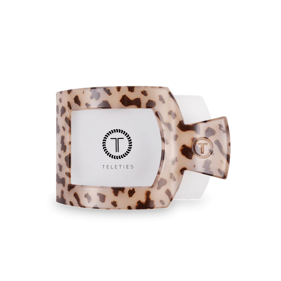 Medium Flat Square Hair Clip - Blonde Tortoise