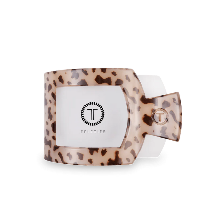 Medium Flat Square Hair Clip - Blonde Tortoise