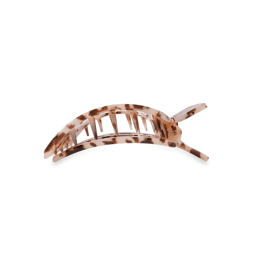 Medium Flat Square Hair Clip - Blonde Tortoise